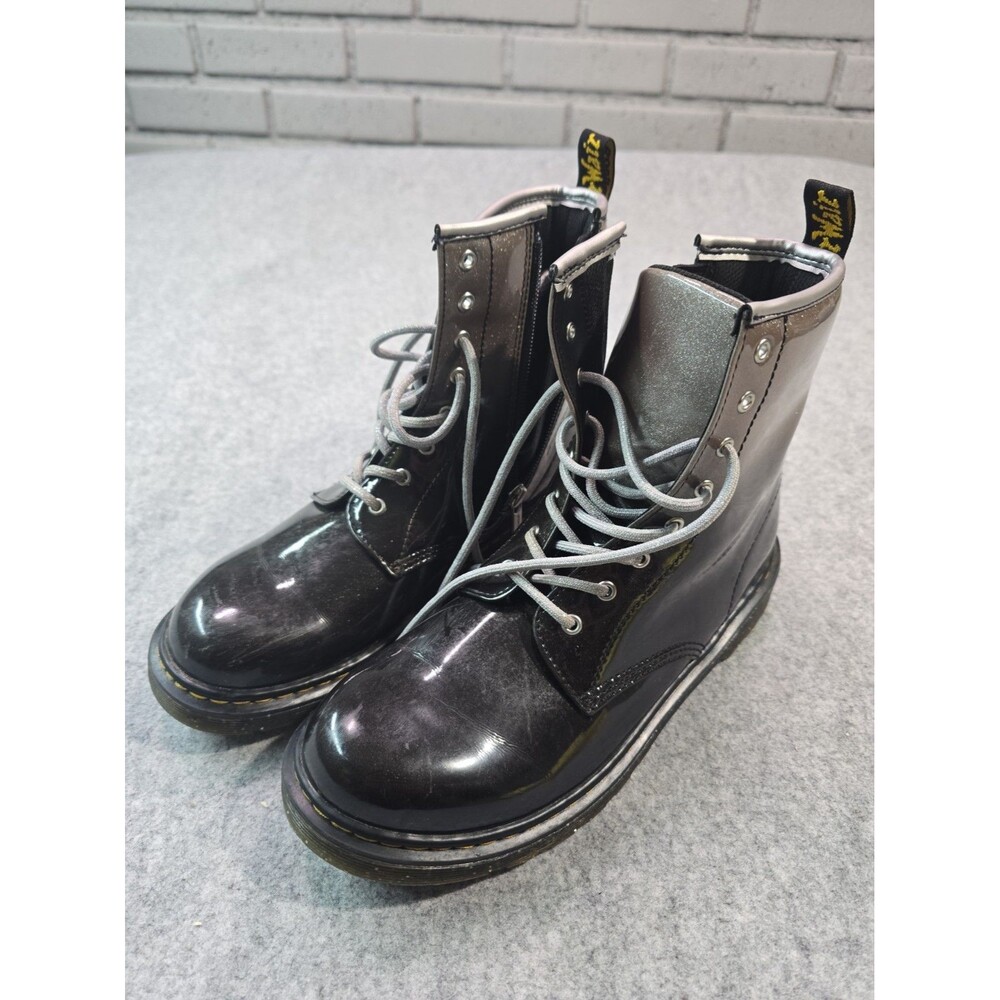 Dr. Martens 1460 Black Glitter Patent Lace-Up Boots UK 5 US M 6 EU 38